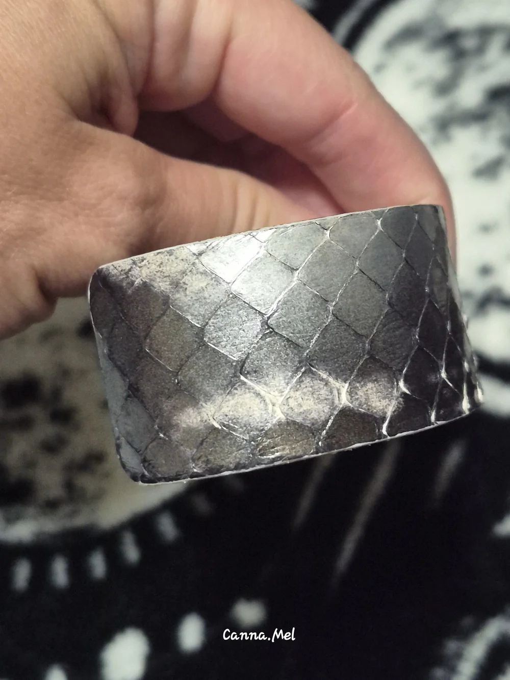 Summer & Sunday Two-Tone Metallic Snake Cuff Bracelet